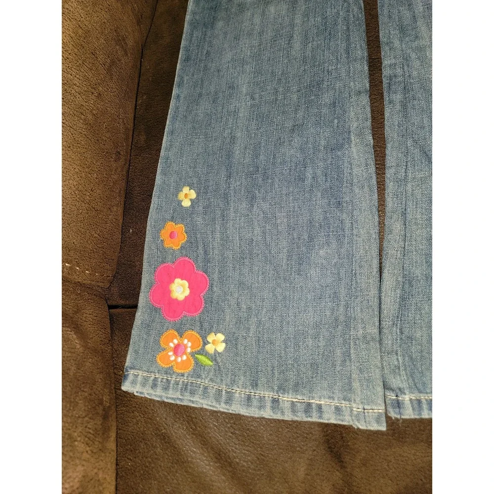 Gymboree woodland friends floral jeans size‎ 12 plus adjustable waist